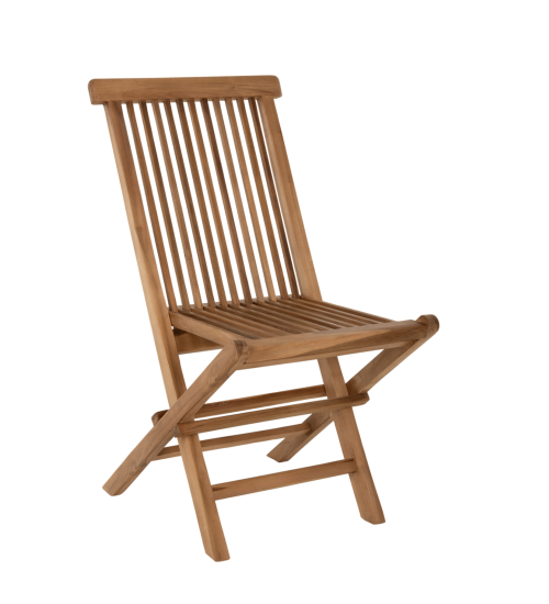 Καρέκλα Πτυσσόμενη Ξύλο ΤΕΑΚ - Φυσικό